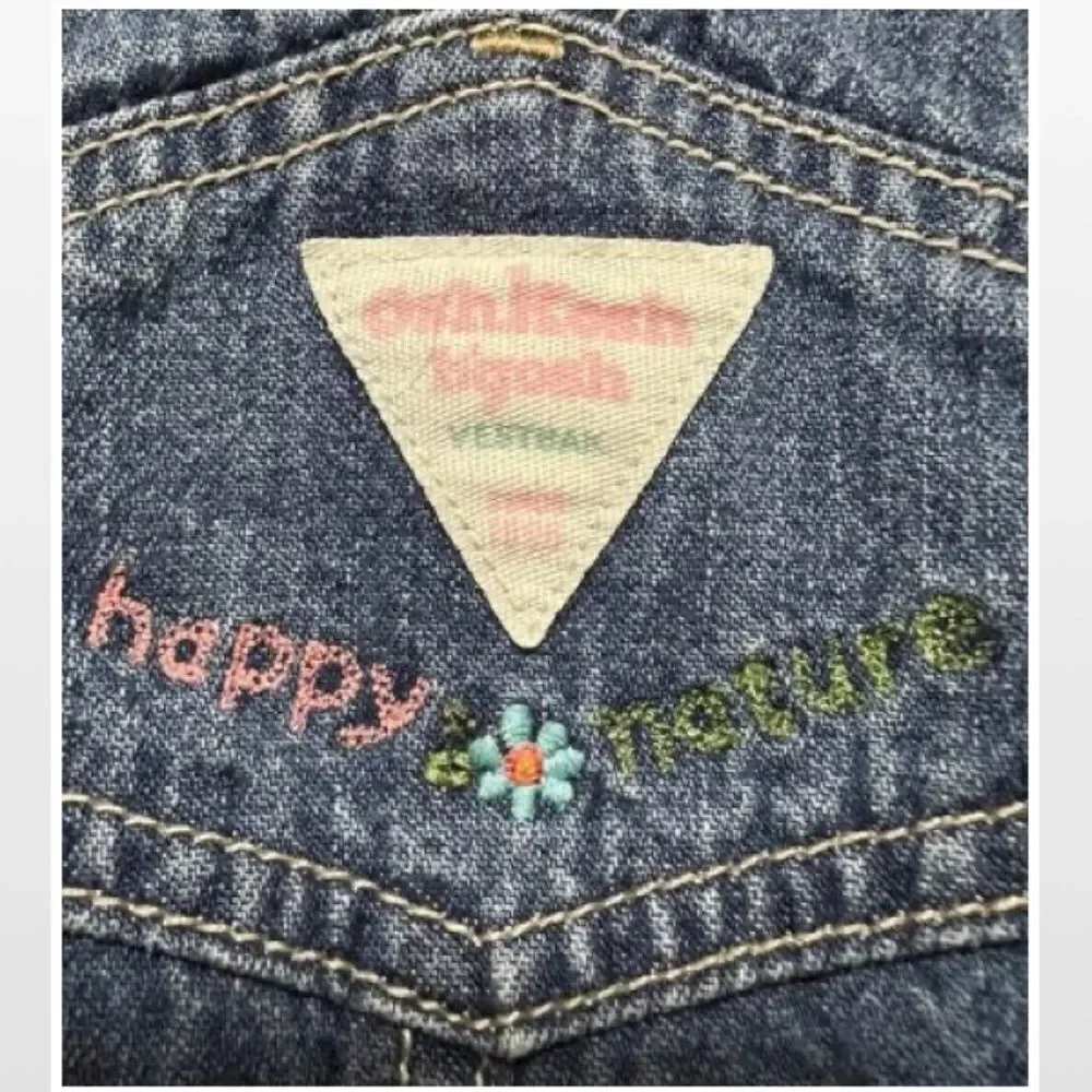 OshKosh B'gosh Baby Blue Denim Vestbak Kid Overalls